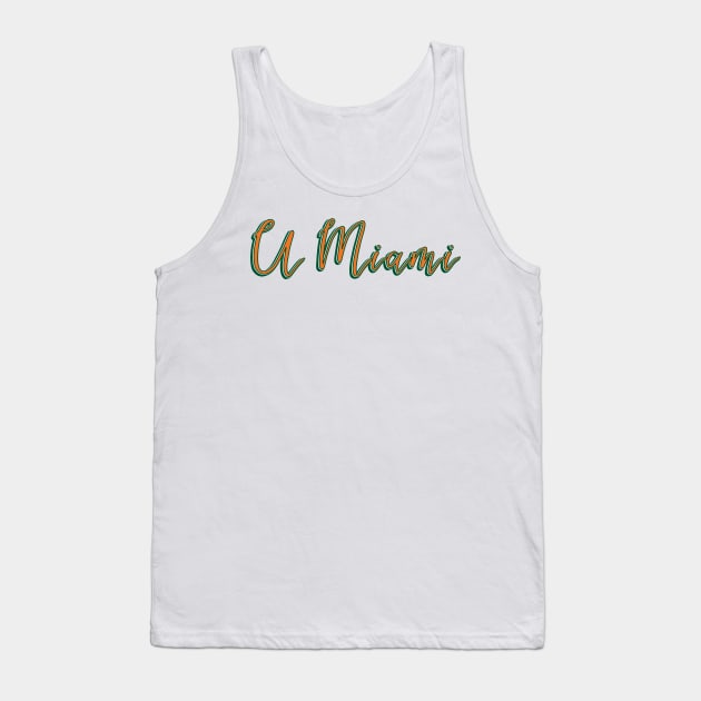 UMiami Sticker Tank Top by AashviPatel